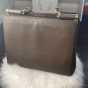 Dolce & Gabbana brown leather handbag